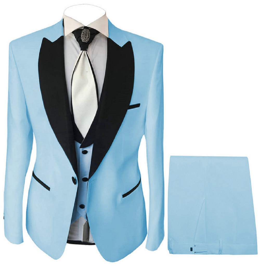 Formal Wear For Men Black Suit - One Button Black Shawl Lapel Costume