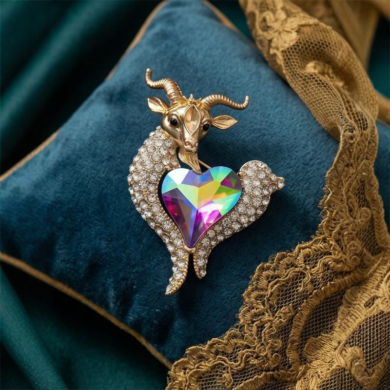 Unique Rhinestone Goat Brooch  - đánh giá và giá Unique Men'S Formal Wear