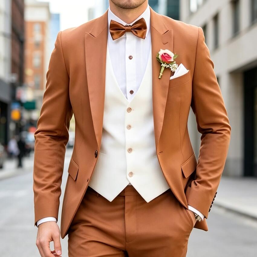 New Classic 3 Piece Men's Suit - đánh giá và giá Men'S Formal Wear Waistcoat