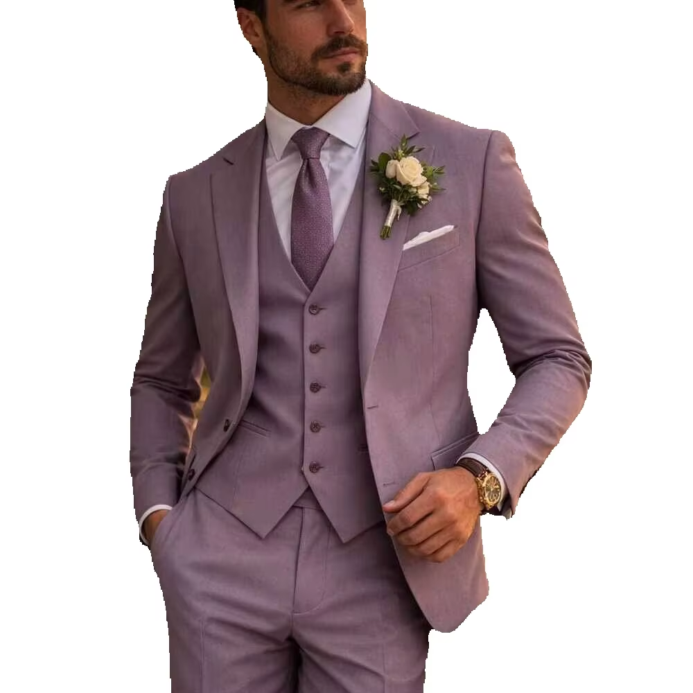 Lavender 3 Piece Men's Suit Li - đánh giá và giá Men'S Formal Wear Waistcoat
