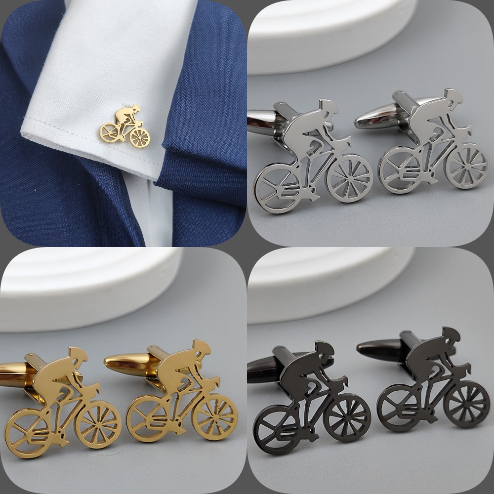 Bicycle racer gold-plated cuff - đánh giá và giá Men Formal Wear With Tie