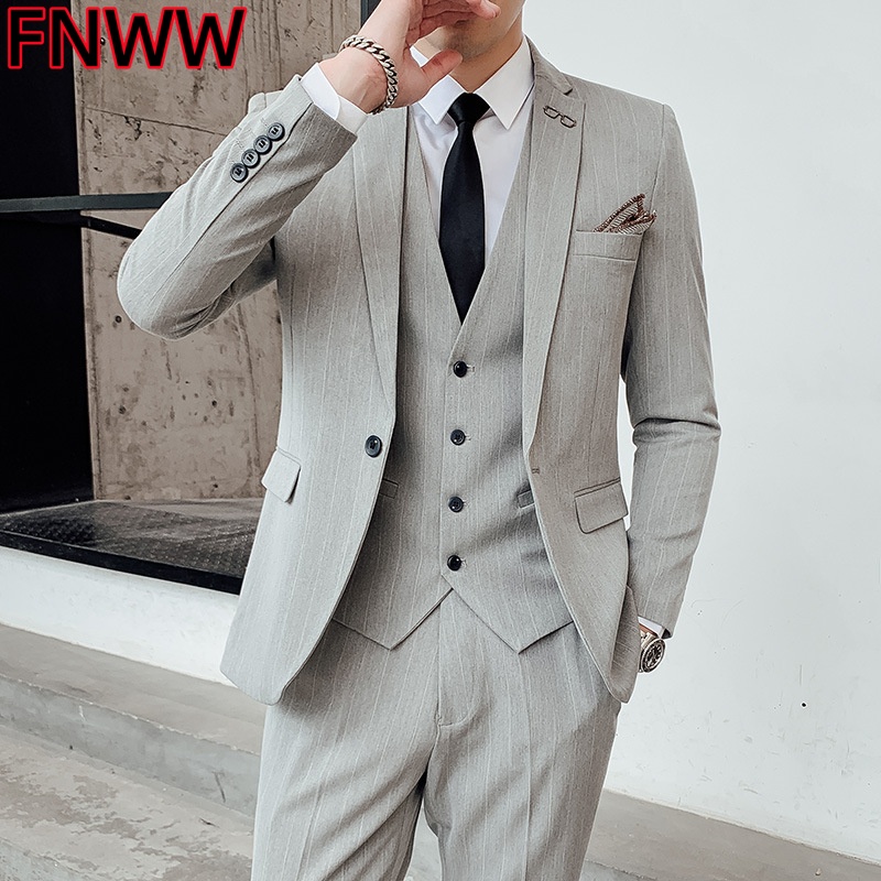 Men's Korean Style Three-Piece - đánh giá và giá Men'S Urban Formal Wear