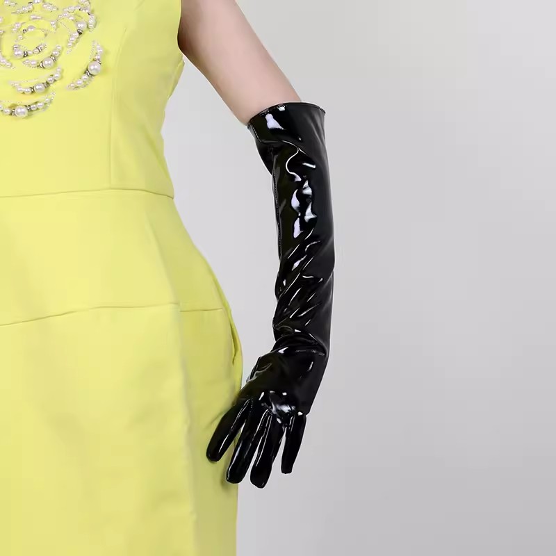 Women's Fashion Patent Black P - đánh giá và giá Formal Glove Leather