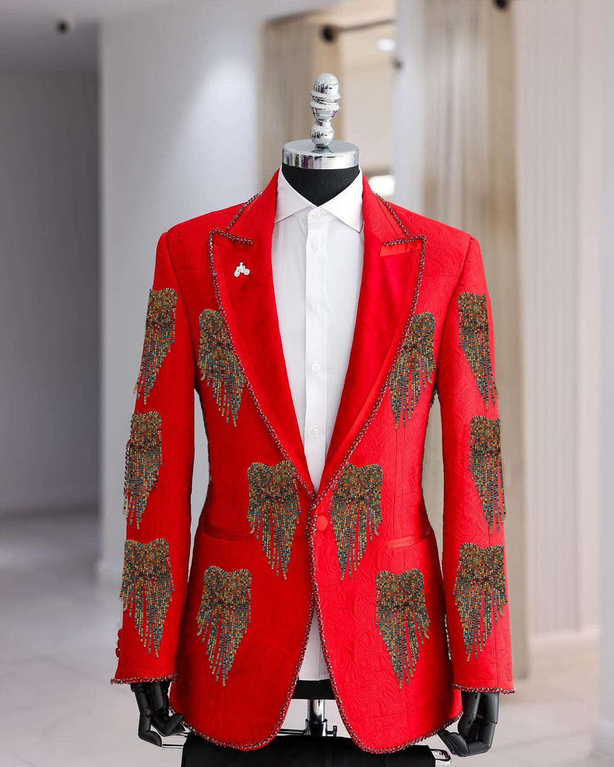 Fashion Wedding Men Suit Cryst - đánh giá và giá Formal Wear For Men Black Suit