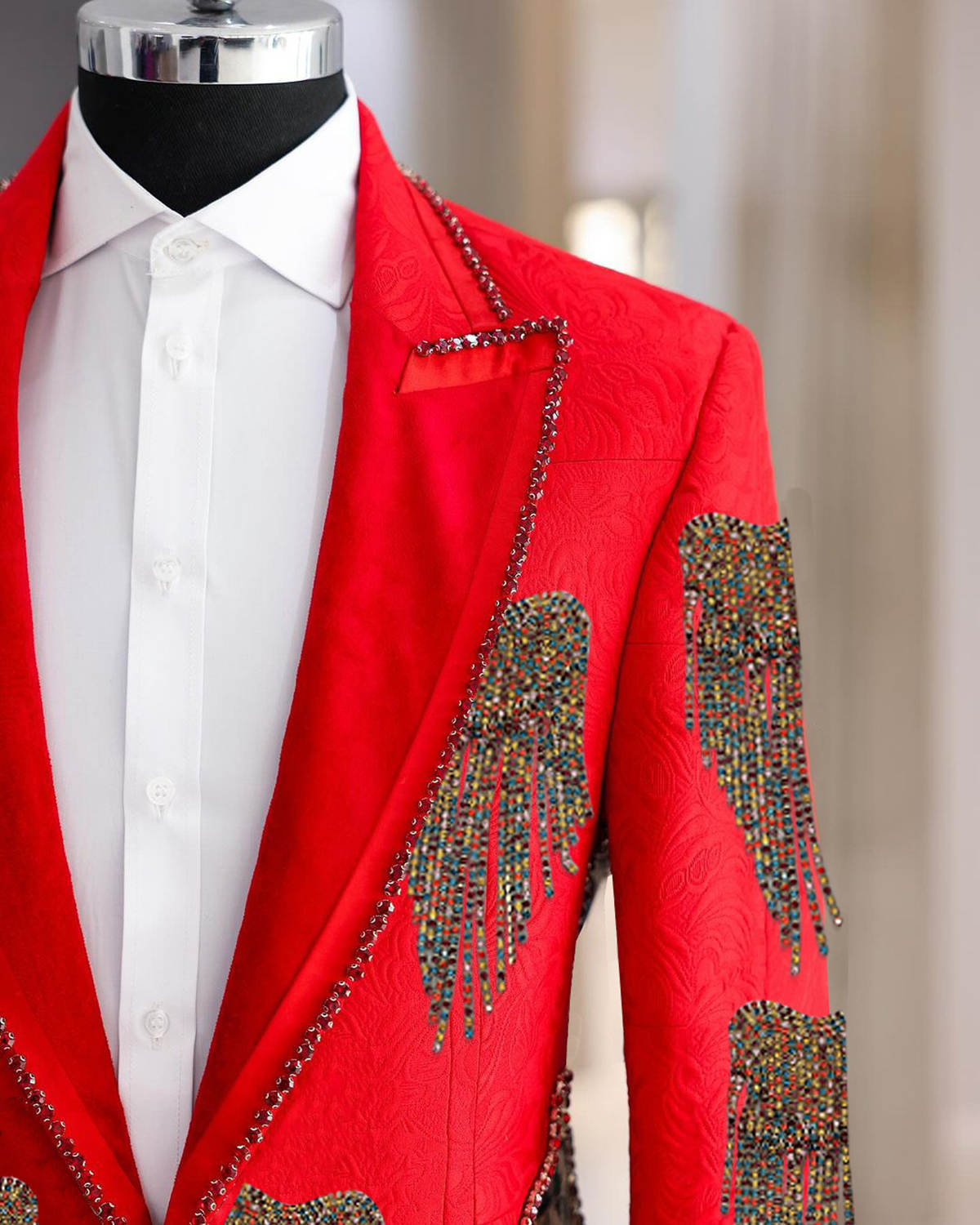 Fashion Wedding Men Suit Cryst - đánh giá và giá Formal Wear For Men Black Suit